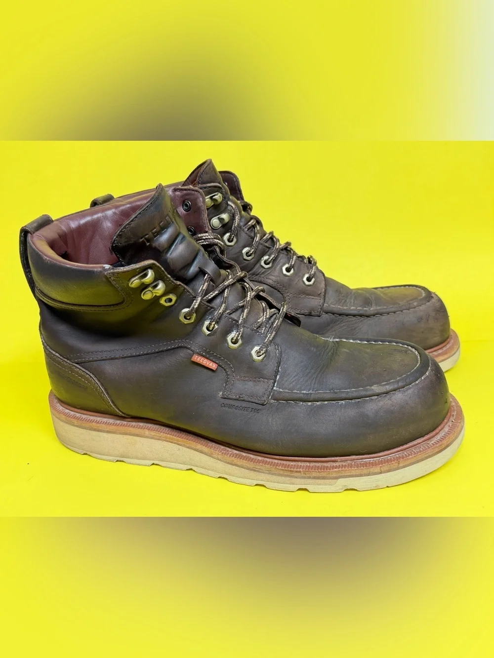 Tecovas Men's LongHaul Waterproof Moc Composite Toe Work Boots Espresso 11.5 D